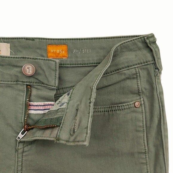 Anthropologie Pilcro Womens Jeans 25 Green Fit Ankle Slim Straight Stretch Denim - Picture 3 of 11